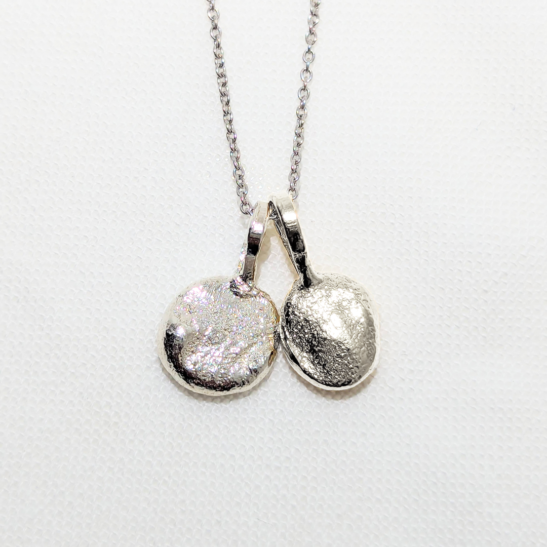 silver925メモリアルネックレス作成キット 【Sサイズチャーム２個セット】